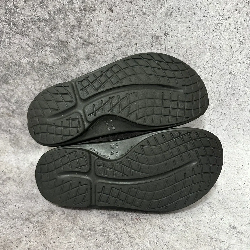 Oofos OOahh Sport Recovery Slides Womens 8 Black Comfortable Arch Support